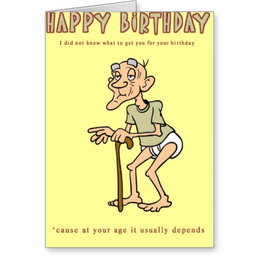 Funny Birthday Card  Old Man In Diapers Greeting Card   Zazzle