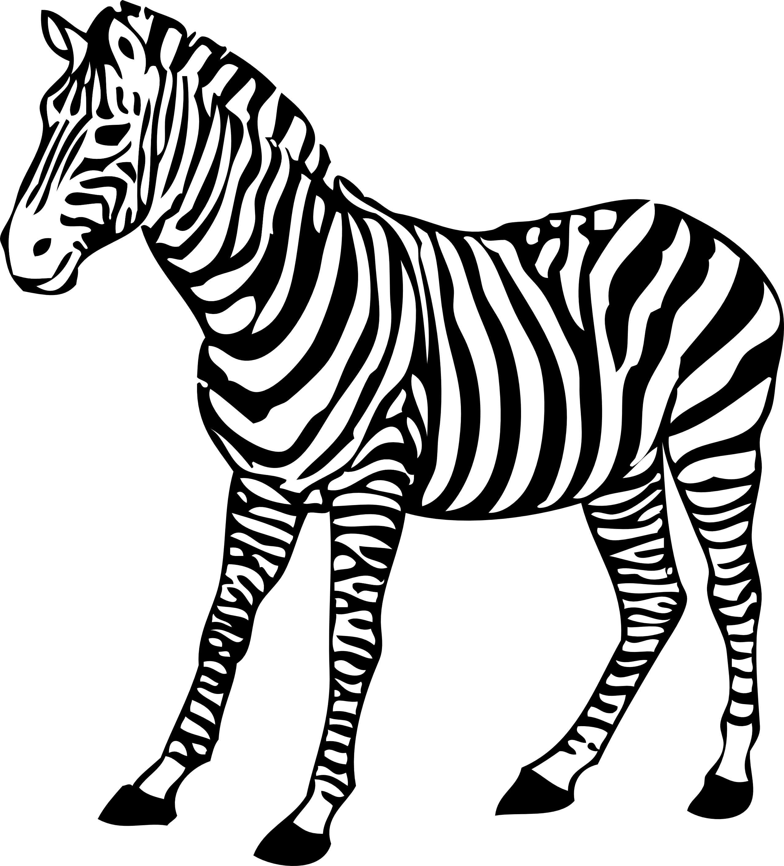 Giraffe Clipart Black And White Zebra Clipart Black And White Zebra