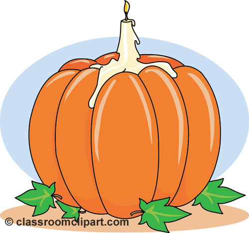 Halloween   Pumpkin With Candle 924   Classroom Clipart