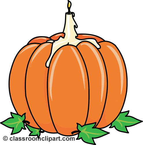 Halloween   Pumpkin With Candle 9244   Classroom Clipart