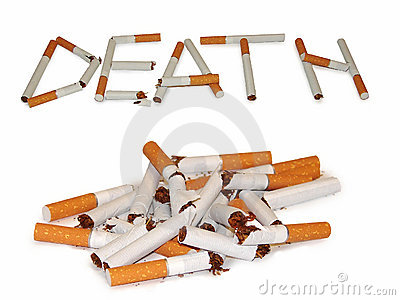 Heap Of Broken Cigarettes  And The Word Laid With A Broken Cigarette