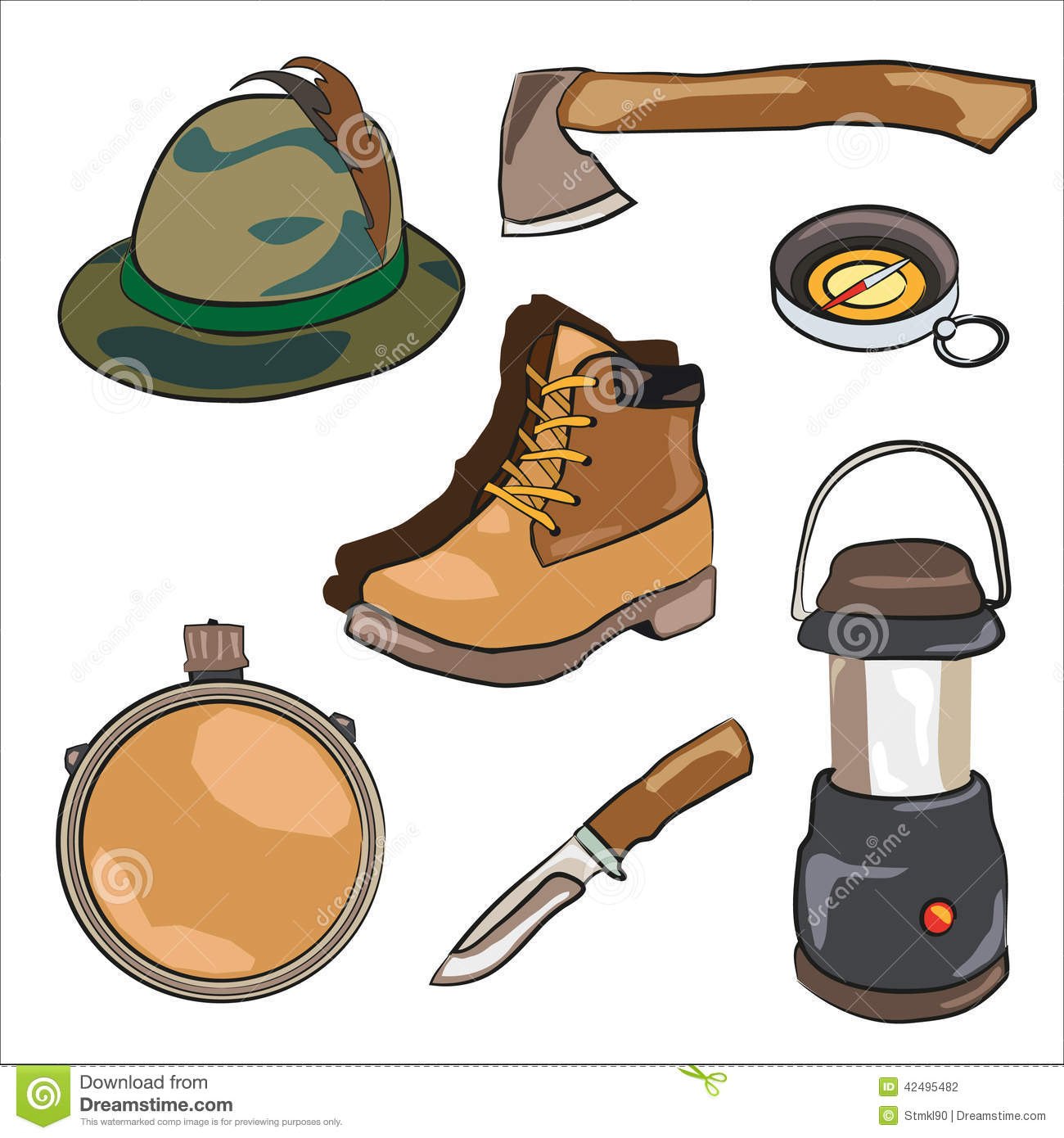 Hiking Equipment Stock Vector   Image  42495482