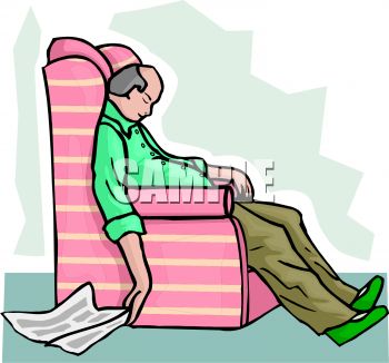 Man Sleeping In His Easy Chair