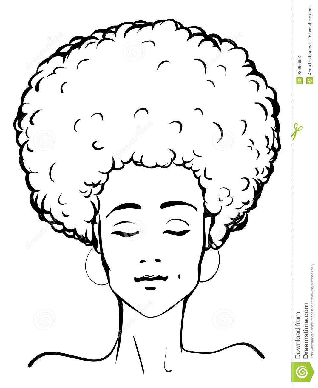 More Similar Stock Images Of   Afro Lady Clip Art