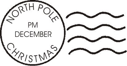 North Pole Postmark Envelope Christmas Art By Lovetocreatestamps