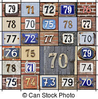 Numbers 70s   Collage Of House Numbers 70s