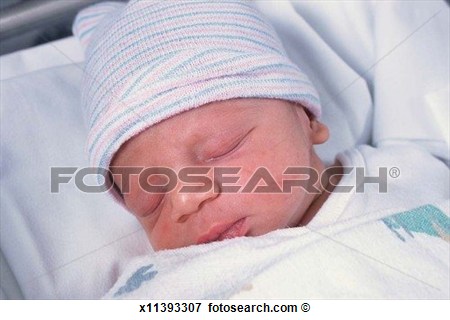 Picture   Newborn Baby Boy In Hospital Nursery  Fotosearch   Search
