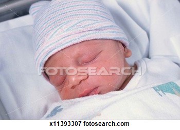 Picture   Newborn Baby Boy In Hospital Nursery  Fotosearch   Search    