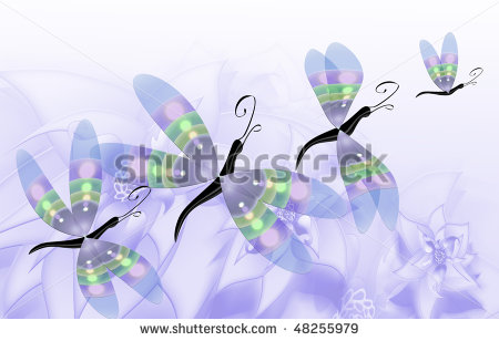 Purple Dragonfly Clipart
