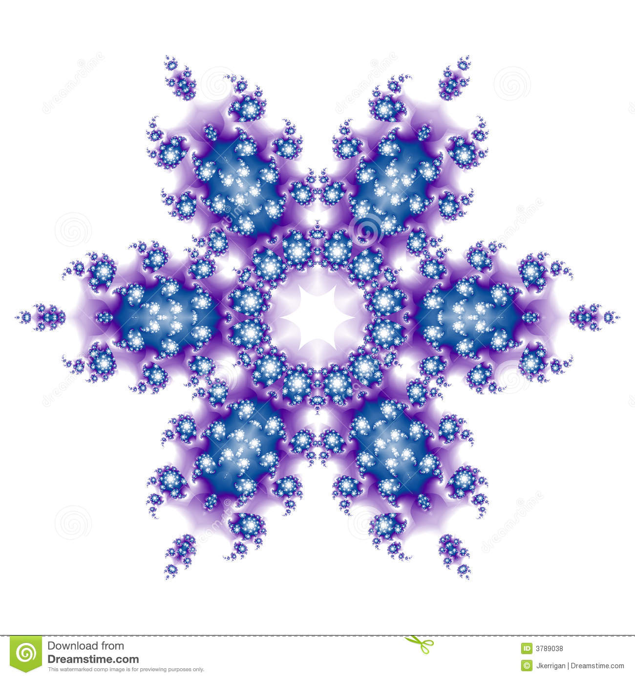 Purple Snowflake Clipart Purple Fractal Snowflake