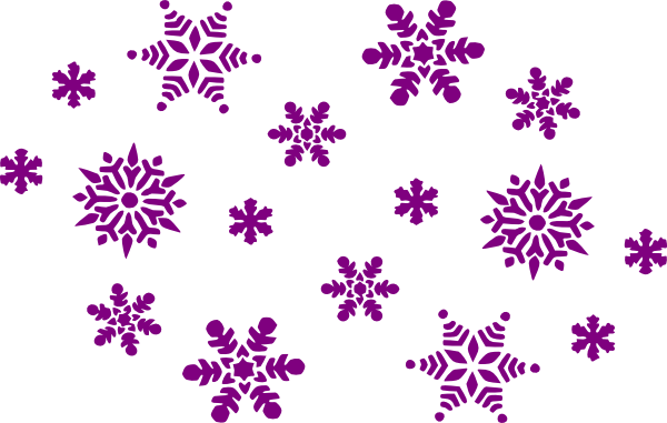 Purple Snowflakes Clip Art At Clker Com   Vector Clip Art Online