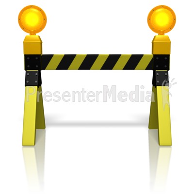Road Block Caution Lights   Presentation Clipart   Great Clipart For