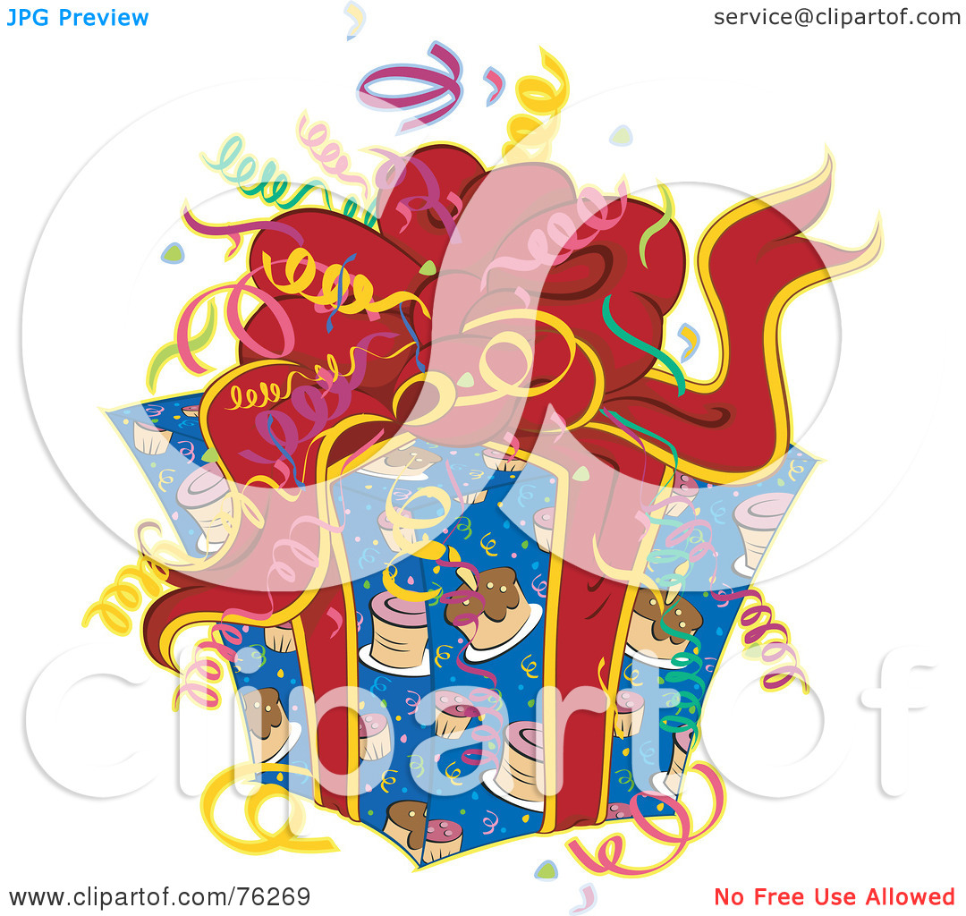 Royalty Free  Rf  Clipart Illustration Of A Birthday Present With