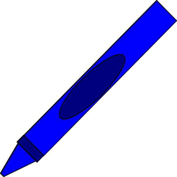 Totetude Blue Crayon Clip Art At Clker Com   Vector Clip Art Online