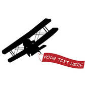 Vintage Airplane With Banner Clipart   Clipart Panda   Free Clipart    