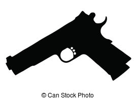 Weapons Silhouette Collection   Firearms   Isolated Firearm