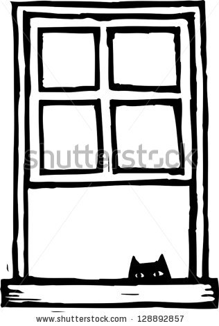 Window Black And White Stock Vector Black And White Vector    