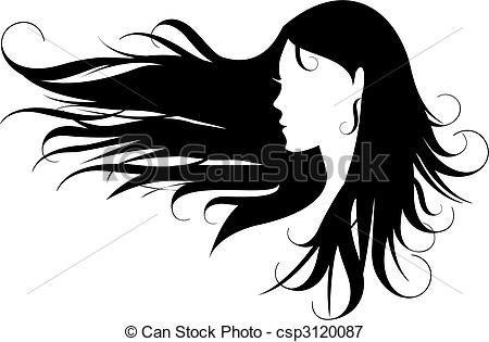 Black Hair   Woman With Curly Black Hair Csp3120087   Search Clipart