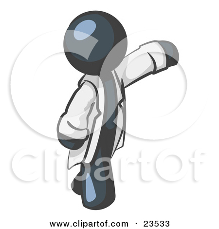 Clipart Illustration Of A Navy Blue Scientist Veterinarian Or Doctor