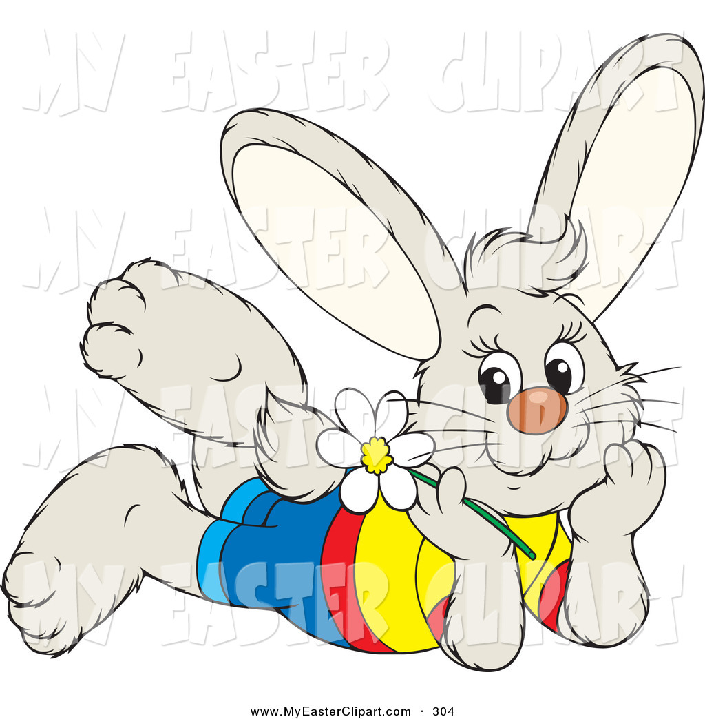 Cute Easter Bunny Clipart This Rabbit Stock Easter Image