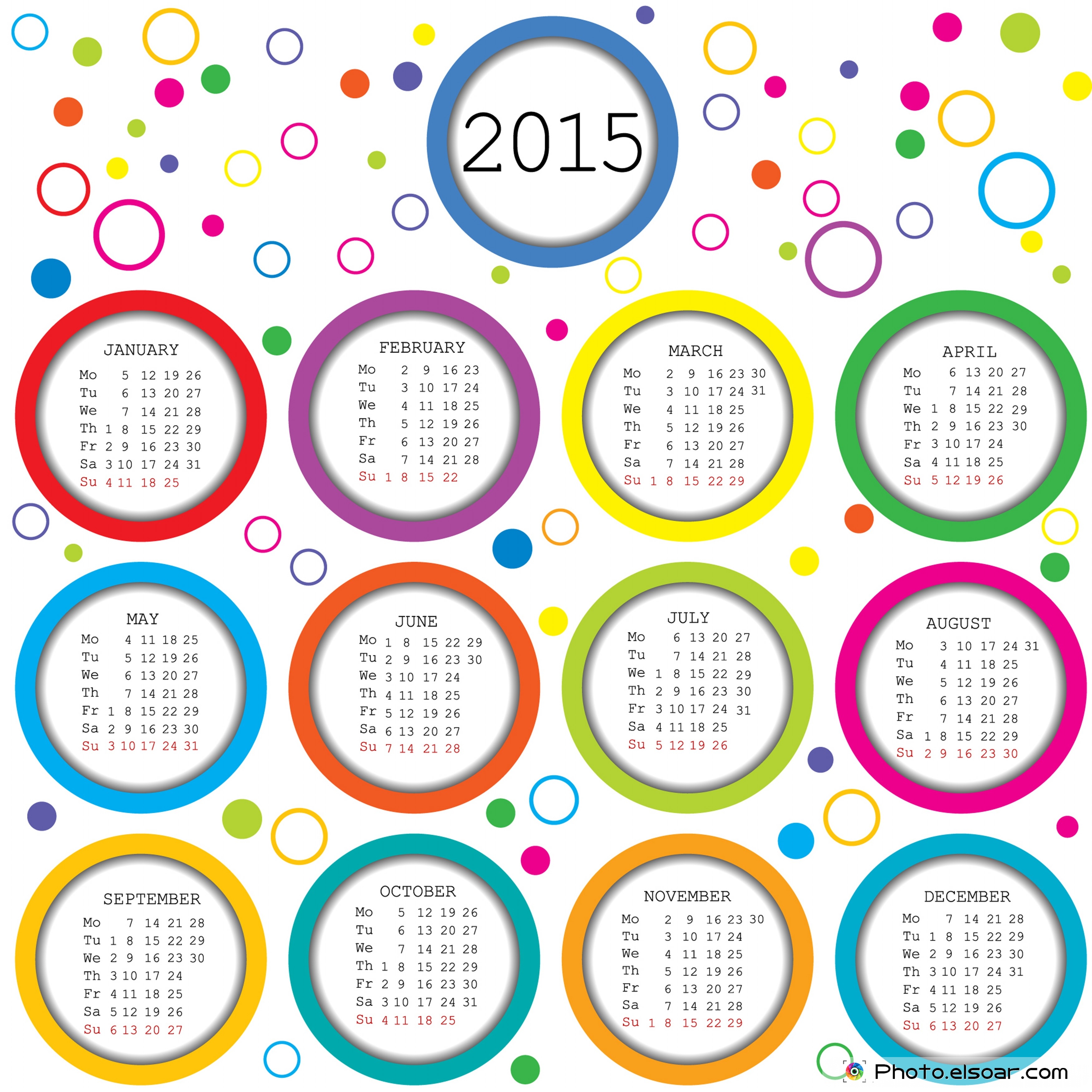Download 2015 Printable Calendars