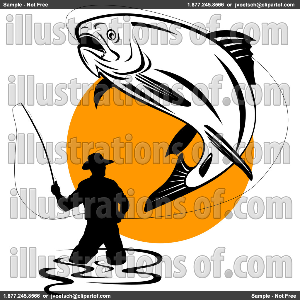 Fly Fishing Clip Art Fishing Clipart By Patrimonio Royalty Free Rf
