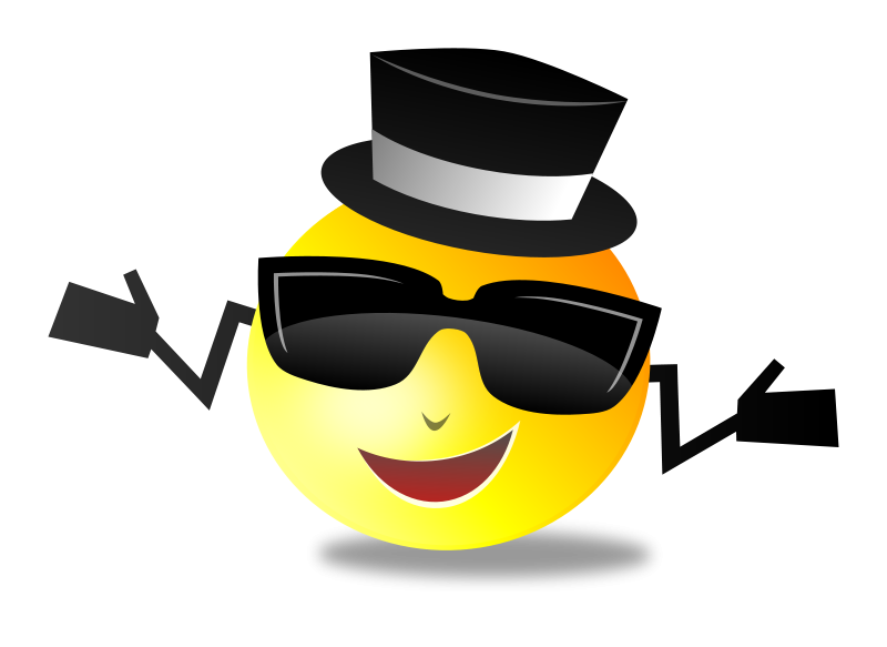 Free Clipart  Cool Dapper Shruggy Smiley   Clothing   Viscious Speed