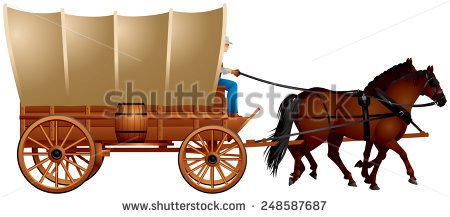 Free Horse And Covered Wagon Clipart   Imagebasket Net