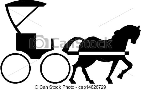 Horse Wagon Clipart Horse With Carriage Clip Art