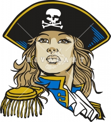 Lady Pirate In Color   Pirate Pictures   Mascots   Photographsimages