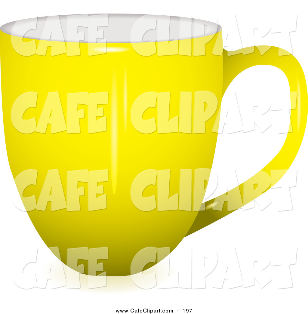 Of A Profile View Of A Yellow Coffee Cup On White By Michaeltravers