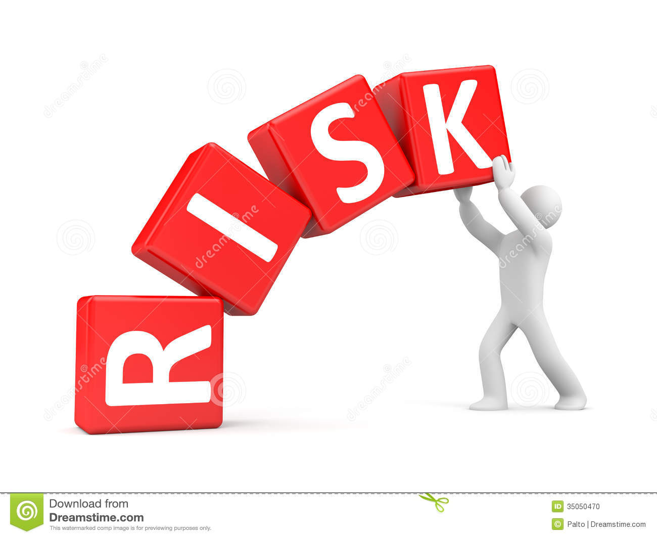 People With Risk Cubes Stock Photo   Image  35050470