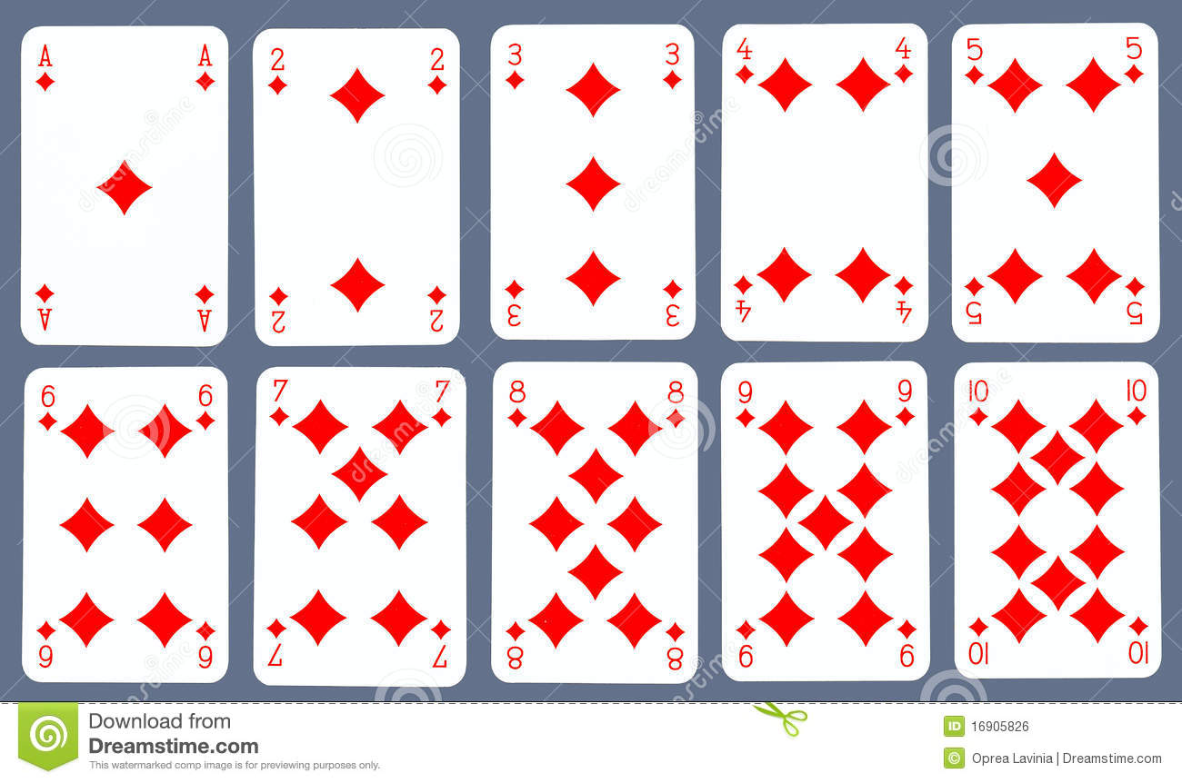 Playing Cards Isolated On Gray Background