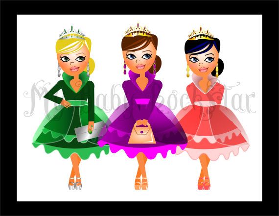 Princess Divas Digital Clip Art    Digibonbons On Etsy   Pinterest