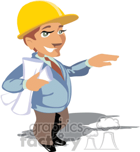 Royalty Free Construction Supervisor On The Job Clipart Image Picture    