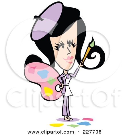 Royalty Free  Rf  Clipart Illustration Of A Retro Woman Waving And
