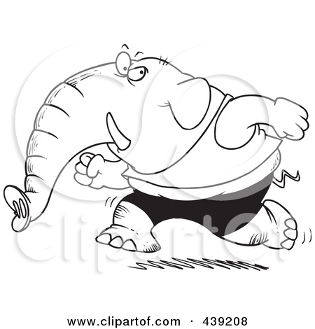 Royalty Free  Rf  Elephant Jogging Clipart Illustrations Vector