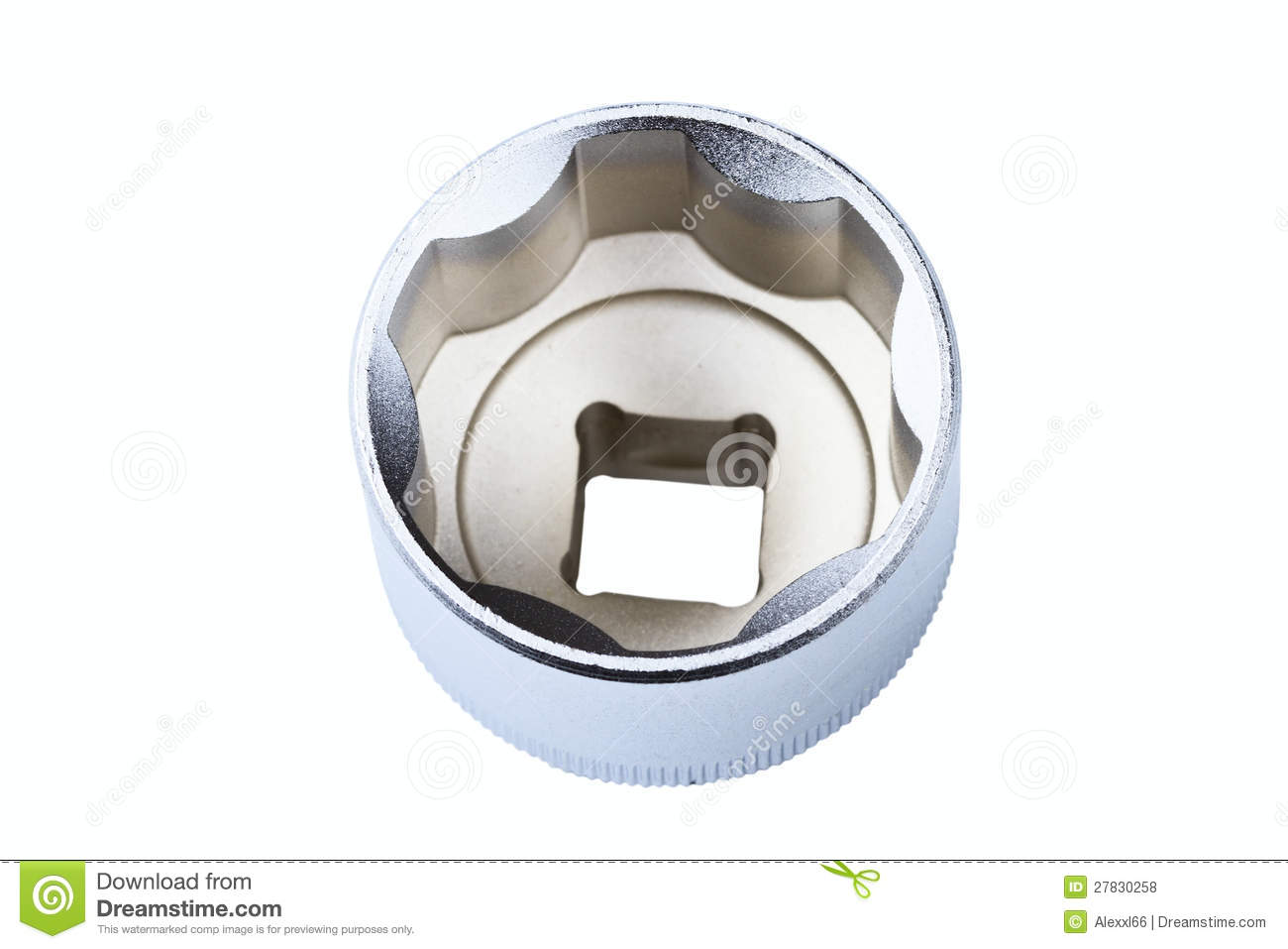 Socket Wrench Isolated On A White Background