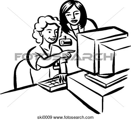 Stock Illustration Of Data Entry B W Ski0009   Search Vector Clipart