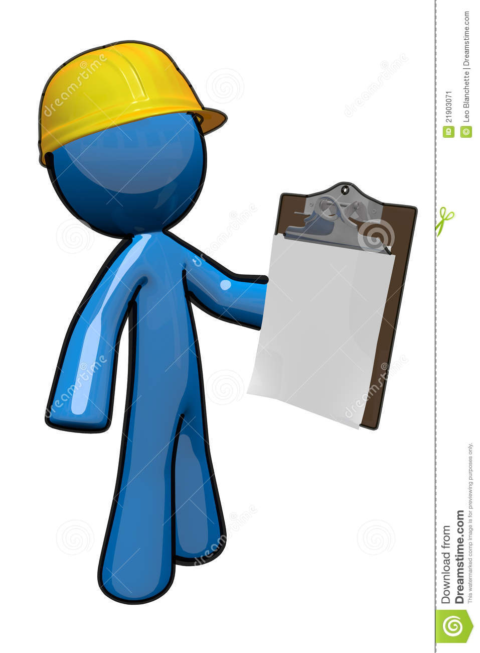 Supervisor Clipart 3d Blue Man Clipboard Supervisor 21903071 Jpg