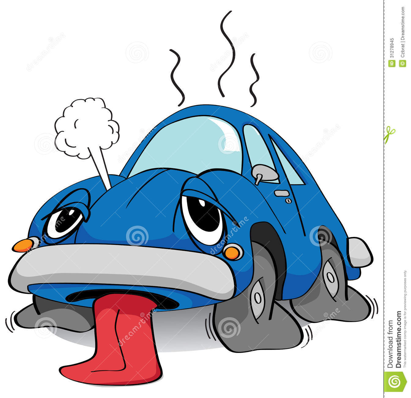 Tired Car Royalty Free Stock Photo   Image  31278945