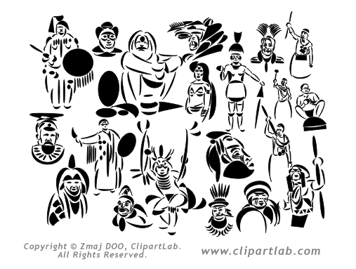 Vector Art Clipart Collection Vol  6  Witch Doctors   Preview