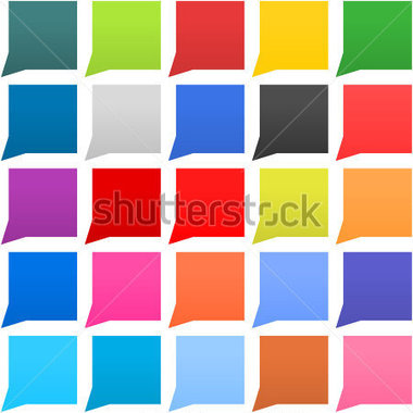 Web Icon Square Shape  Flat Empty Buttons Painted In Solid Plain