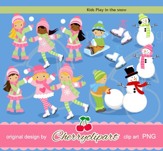 Winter Fun Digital Clipart For Personal And Commercial Use Paper Craf
