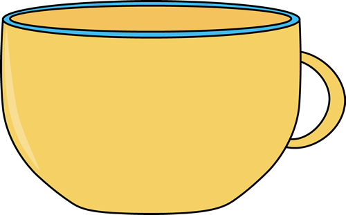 Yellow Cup Clip Art Image   Large Yellow Coffee Or Tea Cup With A