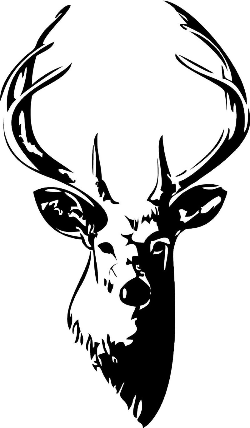 19 Stag Head Silhouette Vector Free Cliparts That You Can Download To