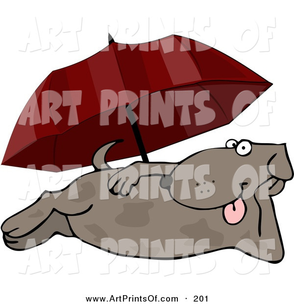 Art Print Digital File Of A Happy Summertime Lazy Dog Laying At The