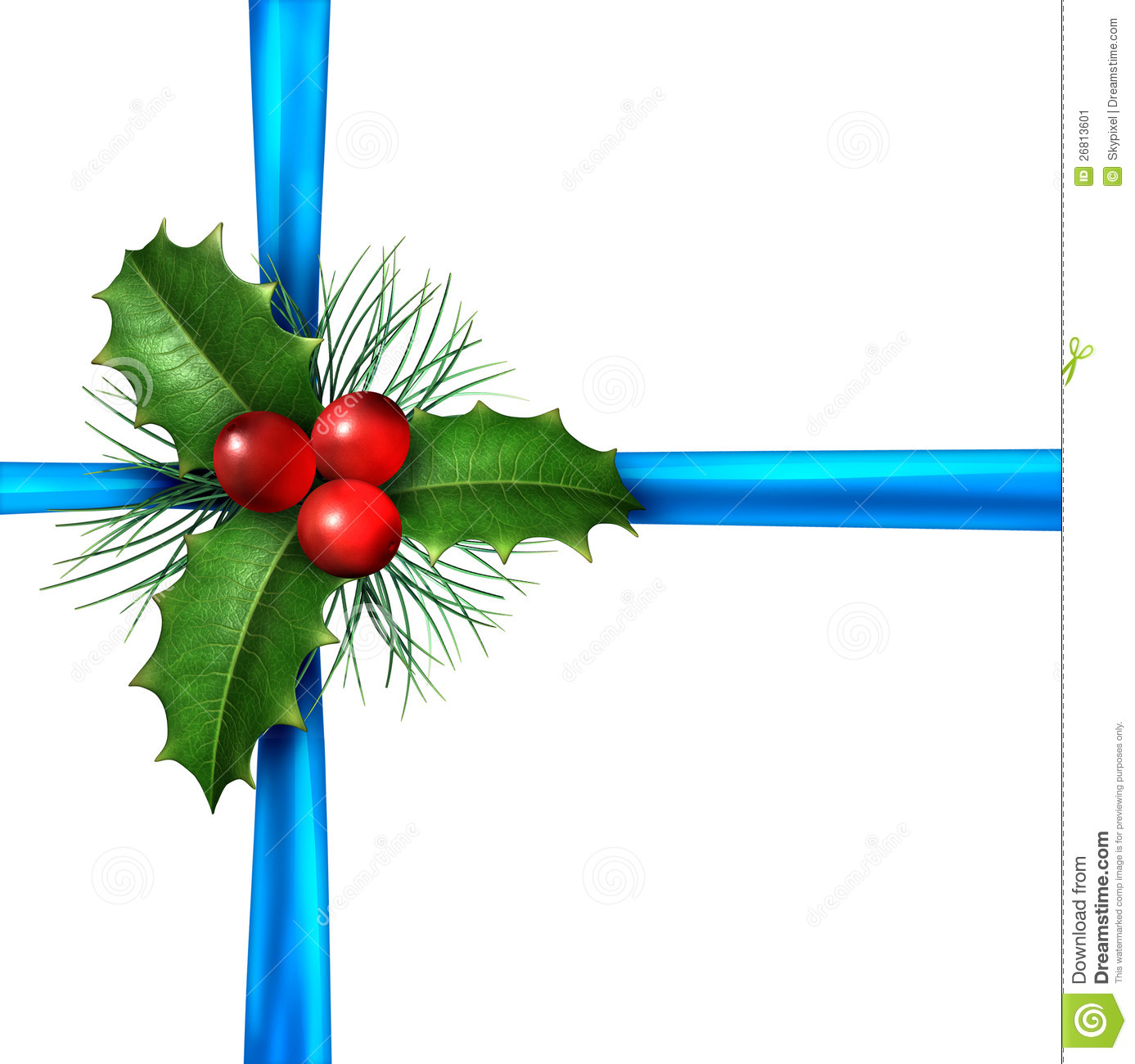 Blue Christmas Ribbon Clipart Blue Christmas Silk Wrapping