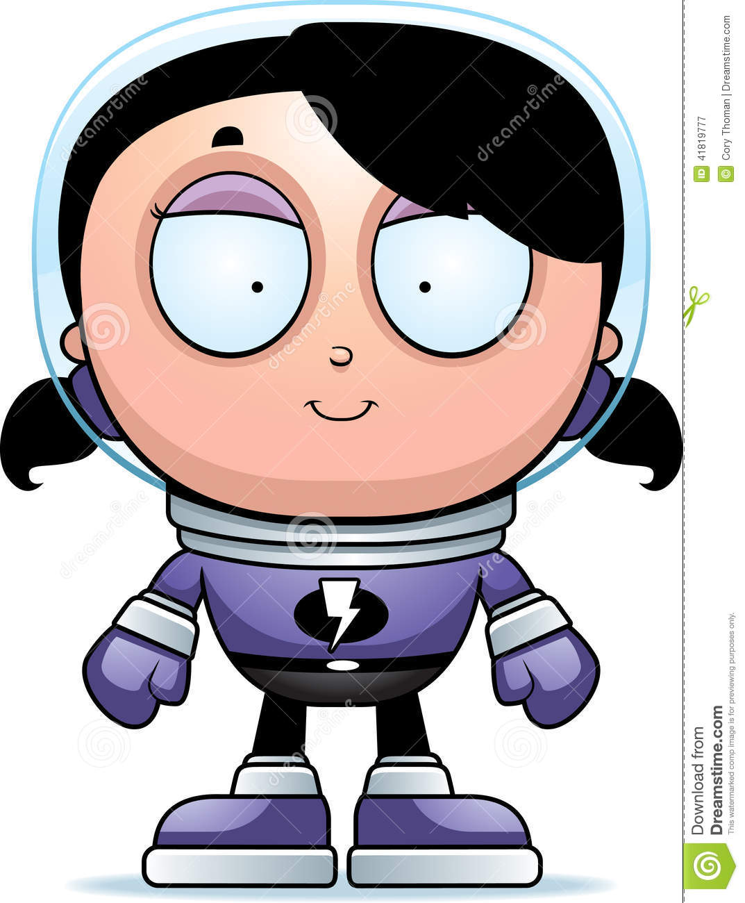 Cartoon Astronaut Girl Stock Vector   Image  41819777