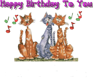 Cat Cats Singing Happy Birthday To You Animations Animation Animated